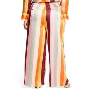 Fe Noel Mixed Vertical Stripped Wide Leg